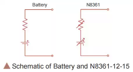 Schematic of Battery and N8361-12-15